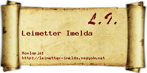 Leimetter Imelda névjegykártya
